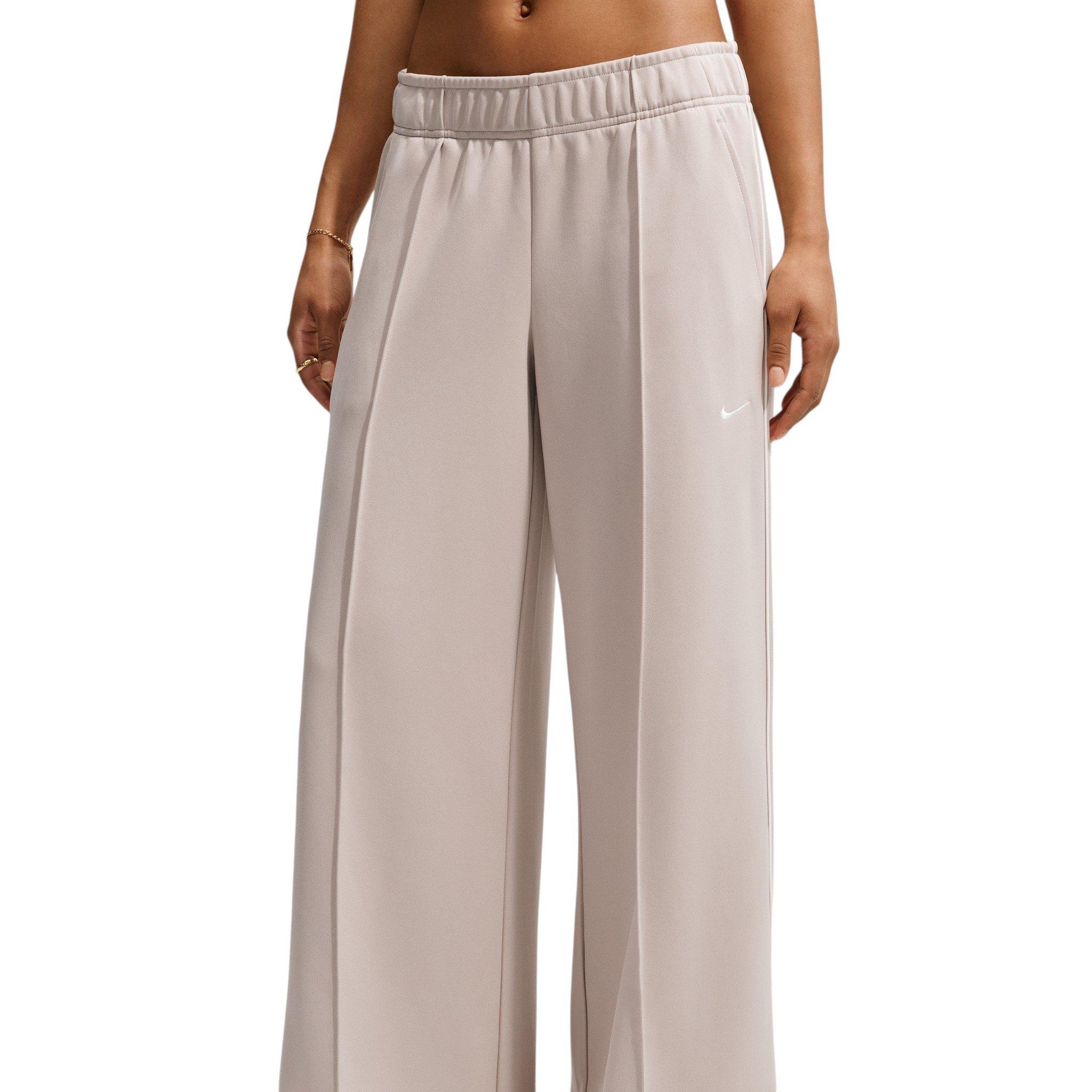 Nike Women's Sportswear Mid-Rise Wide-Leg Track Pants - Cream - CREAM